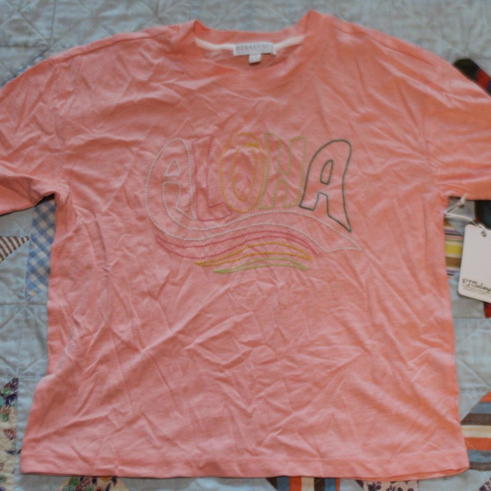 P.J. Salvage Pink Aloha T-Shirt Size XS New with Tags